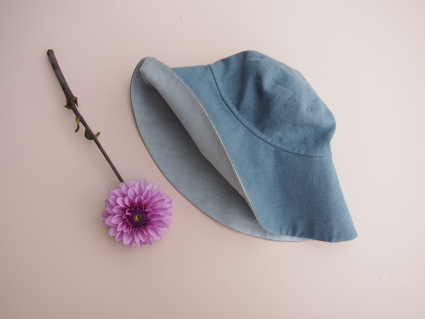 Ray Sonnenhut denim-blau/hellblau