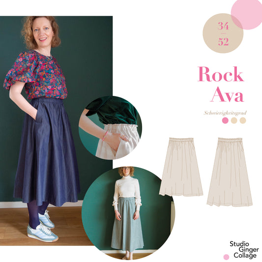 Ava Rock - Schnittmuster und Nähanleitung - Damen Größe 34 - 52