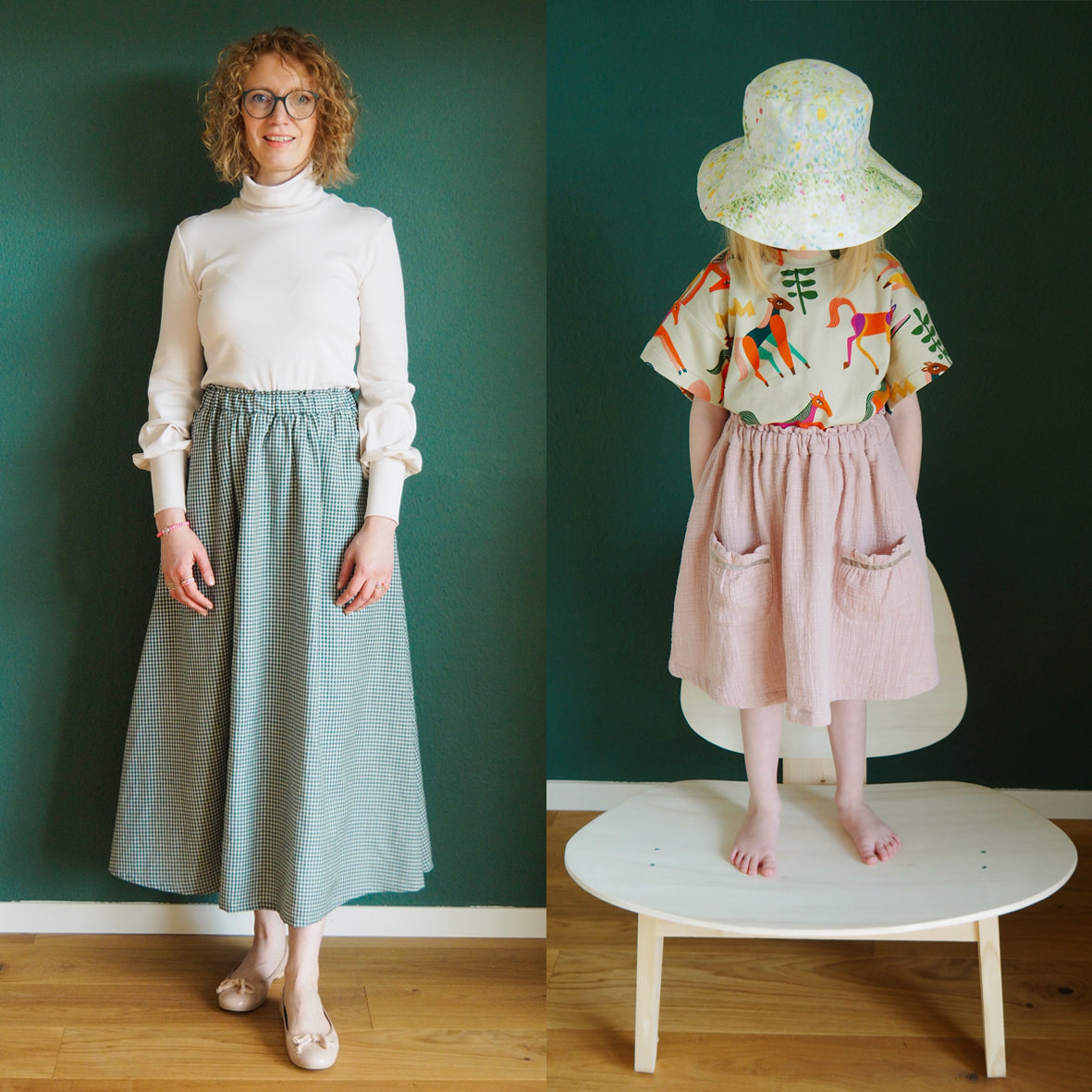 Ava Rock Mini & me - Schnittmuster und Anleitung - Damen 34 - 52 und Kinder 74/80 - 158/164