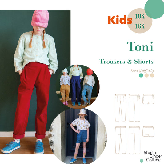 Toni Trousers & Shorts Kids 104 - 164 sewing pattern und instructions