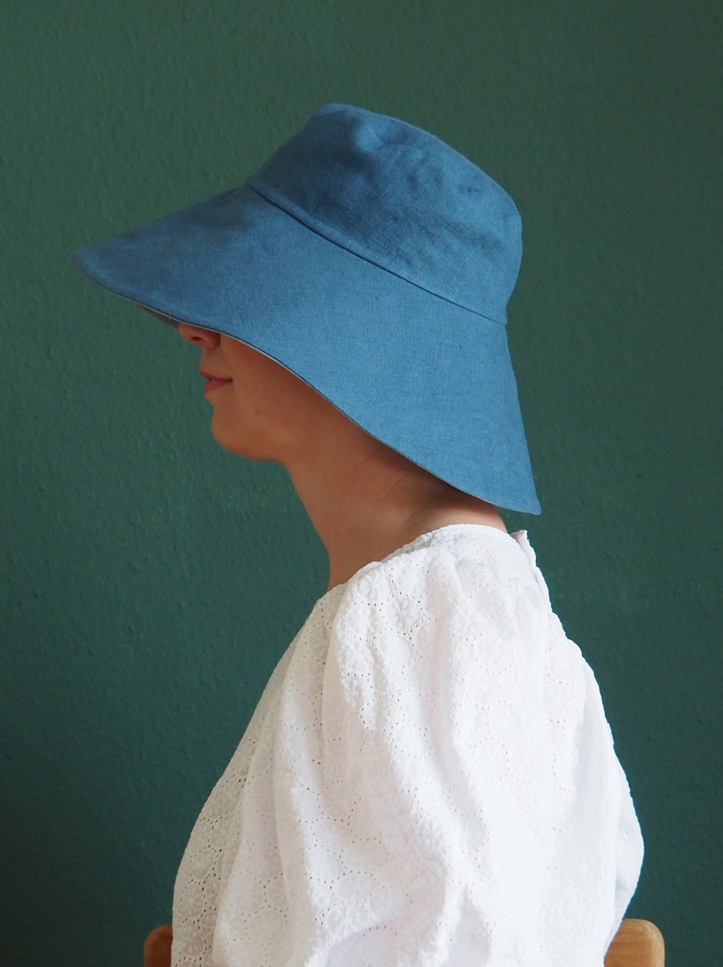 Ray Sonnenhut denim-blau/hellblau