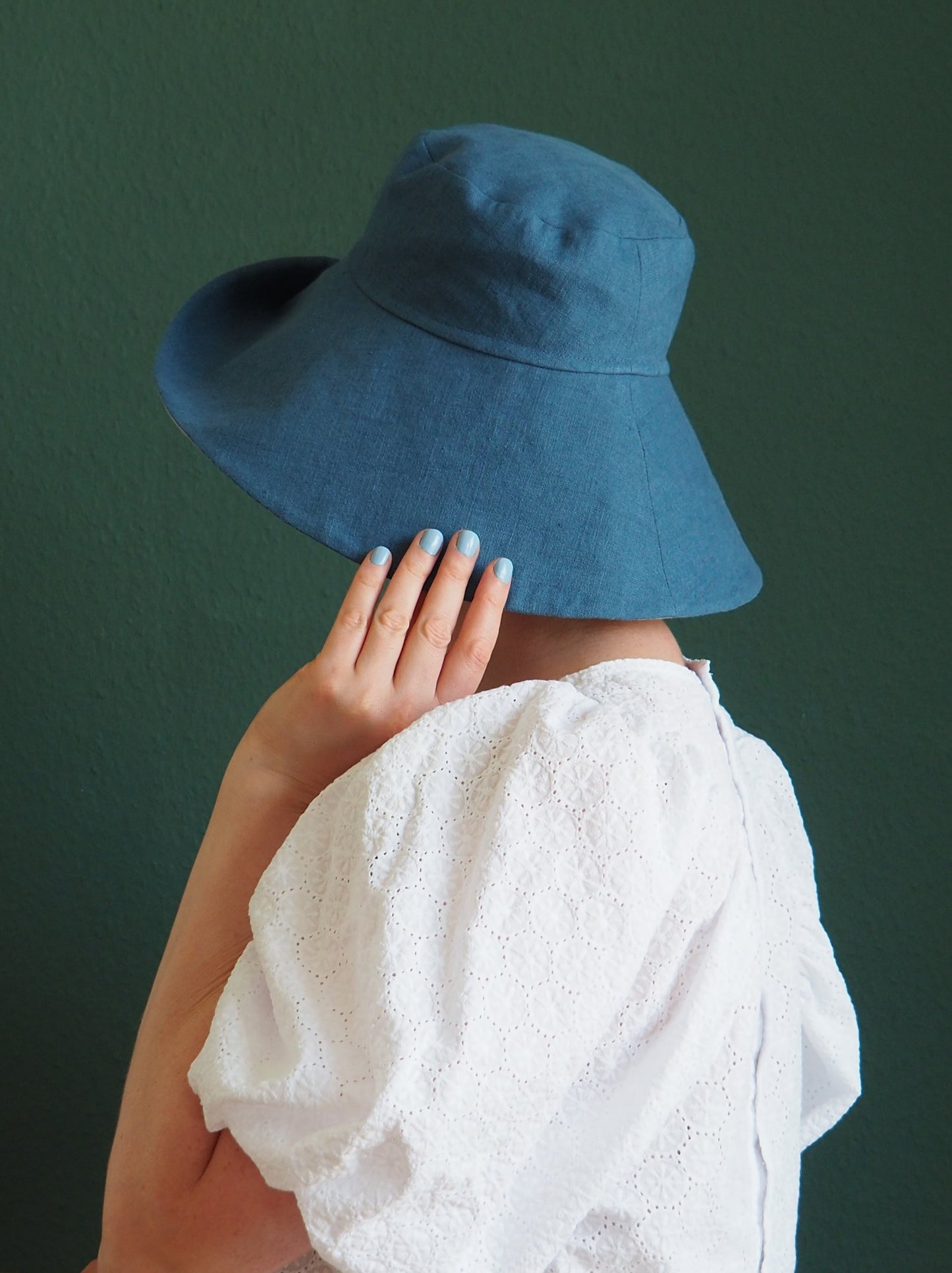 Ray Sonnenhut denim-blau/hellblau