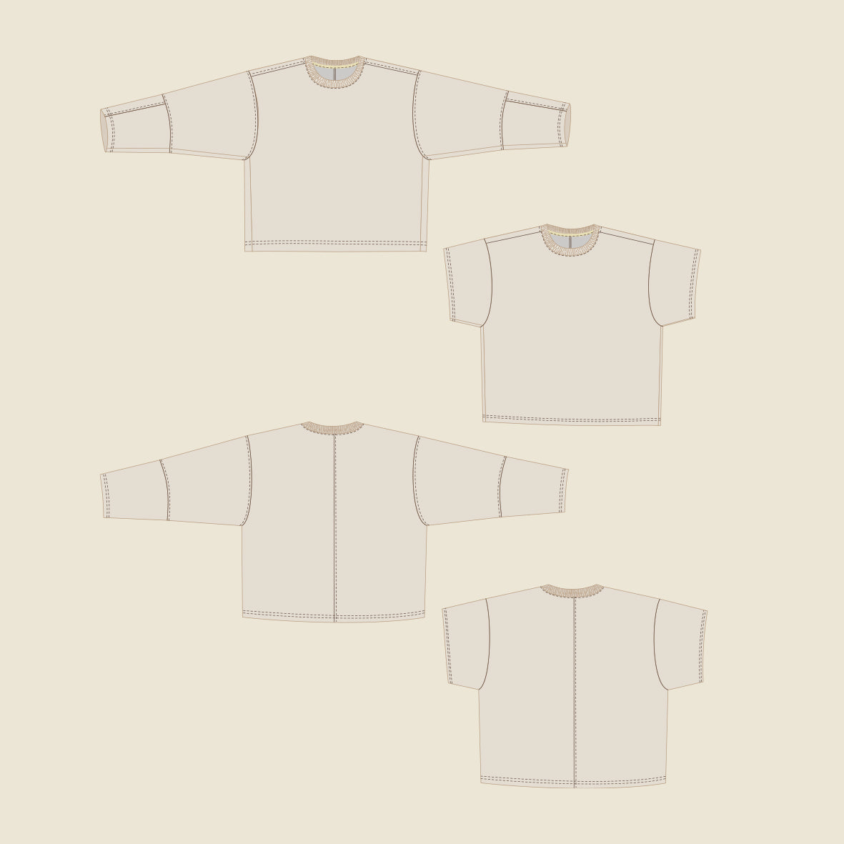 Smile Kids Sweater & T-Shirt 104 - 164 Schnittmuster und Anleitung