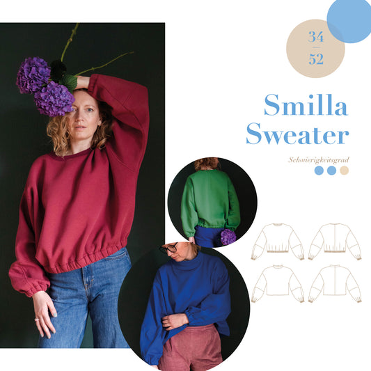 Smilla Sweater 34 -52 Schnittmuster und Anleitung