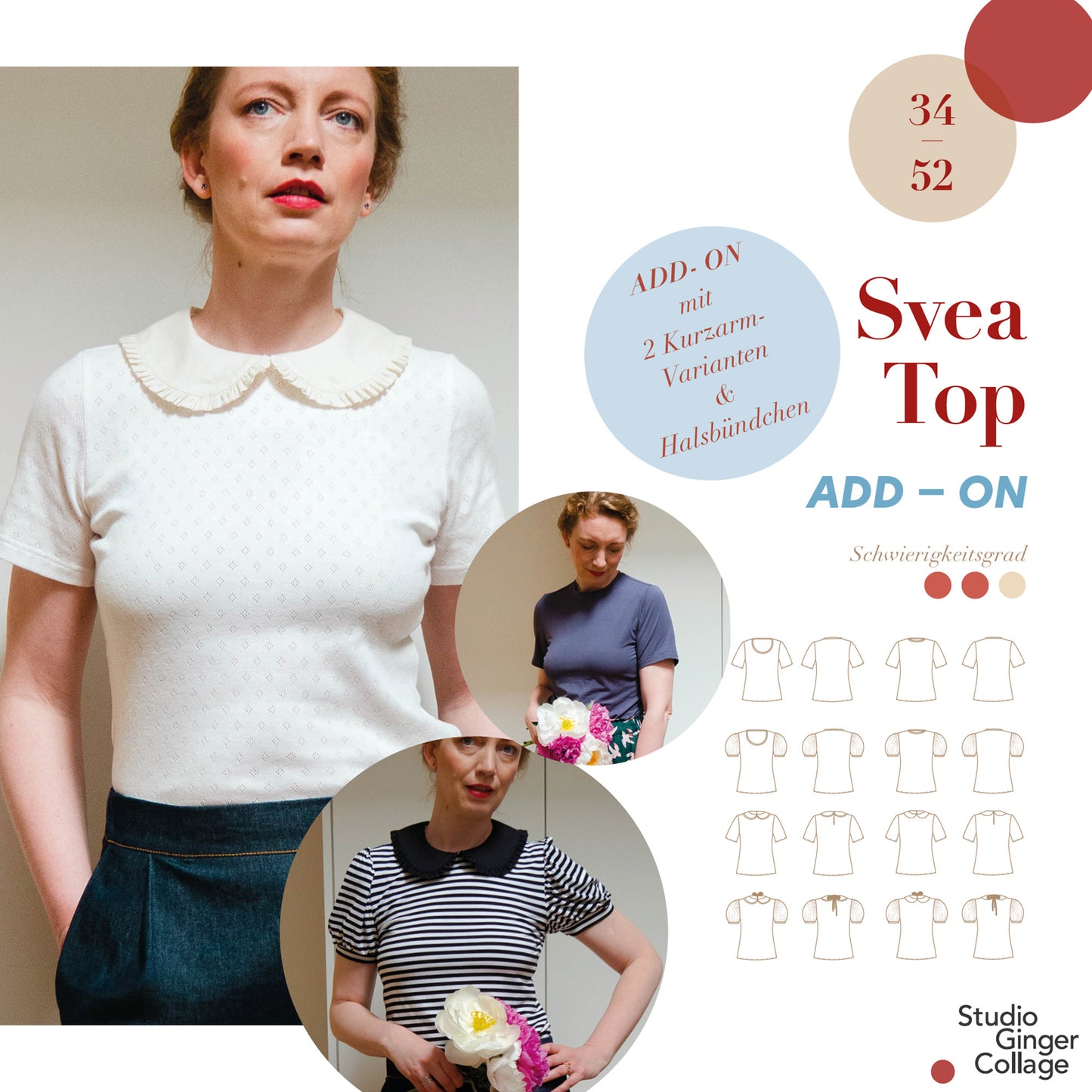 Svea Top Add-on 34 -52 Schnittmuster und Anleitung