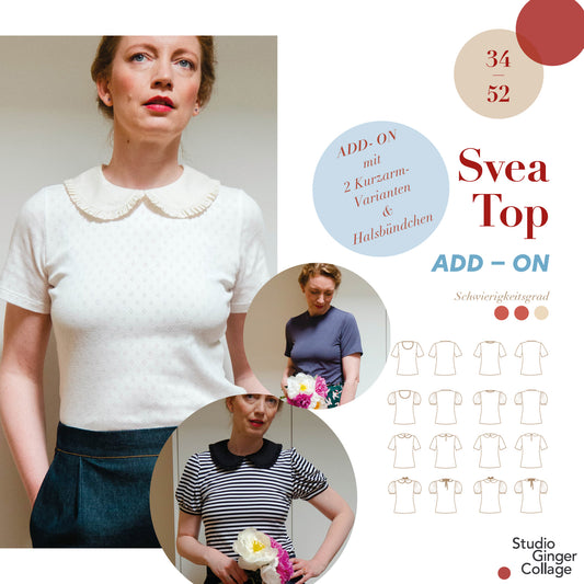 Svea Top Add-on 34 -52 Schnittmuster und Anleitung