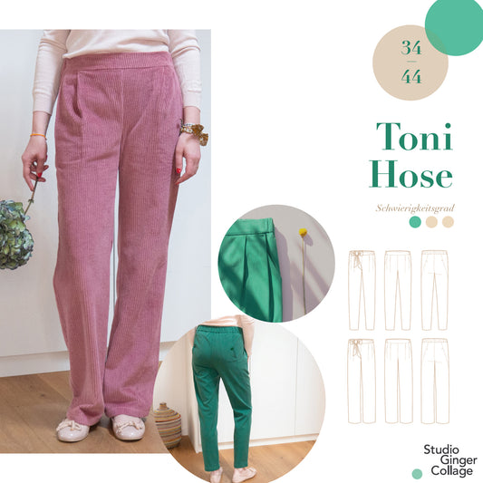 Toni Hose 34 - 44 Schnittmuster und Anleitung