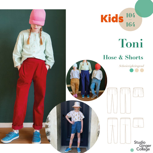 Toni Hose & Shorts Kids 104 - 164 Schnittmuster und Anleitung