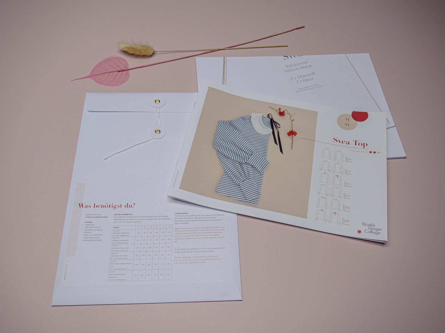 Svea Top 34 -44 Schnittmuster und Anleitung aus Papier