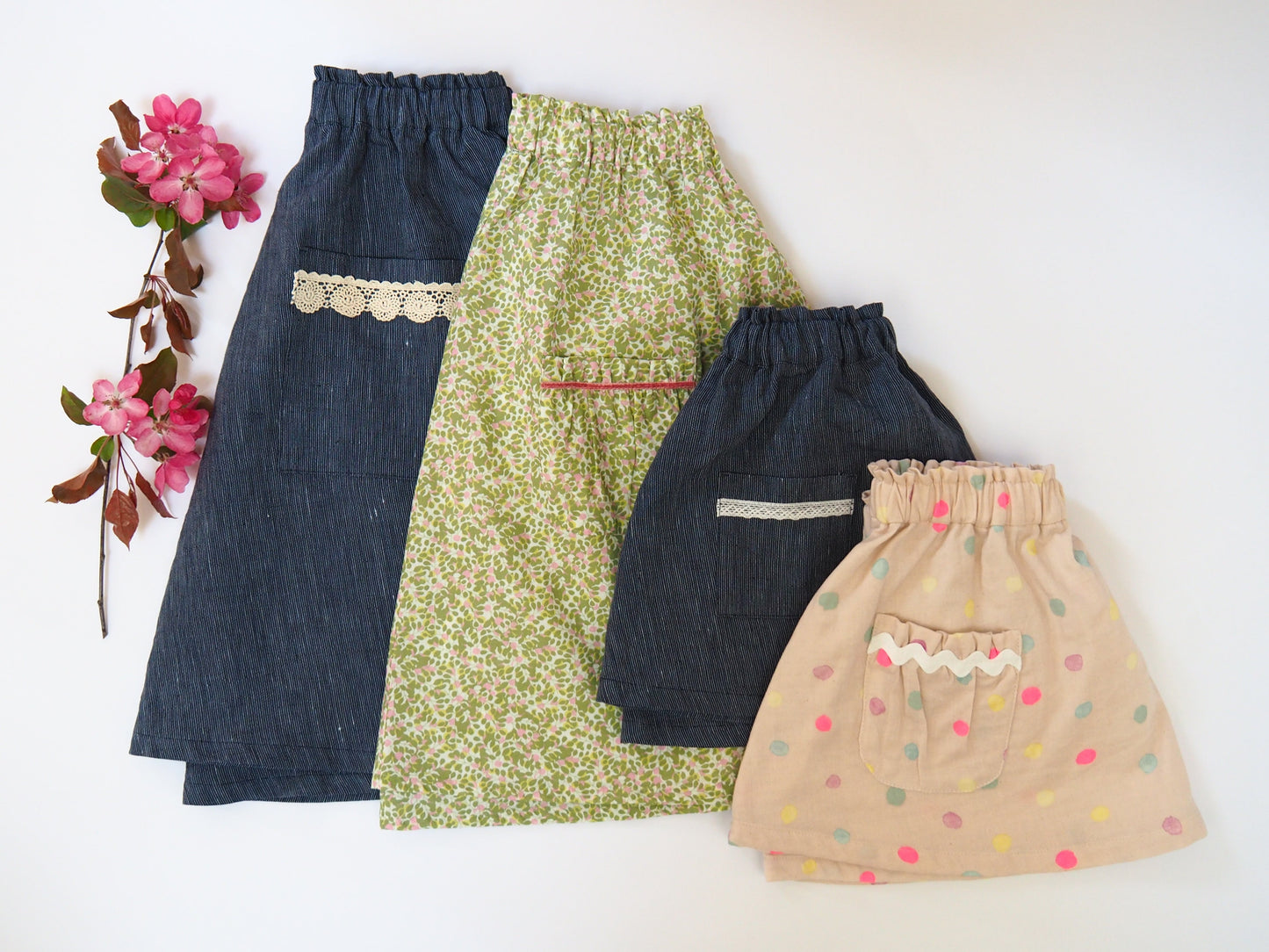 Ava Skirt Ladies sizes 34 - 52 and Kids sizes 74/80 - 158/164 sewing pattern and instructions